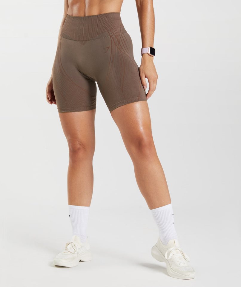 Szorty Gymshark Apex Seamless Damskie Ciemny Brązowe | PL 490XHC